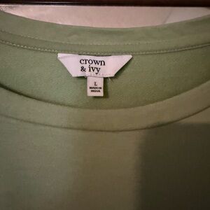 Crown & Ivy Sage Green Top